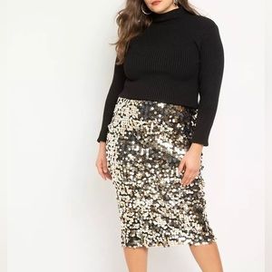 Eloquii Pailett Sequin skirt (worn once)